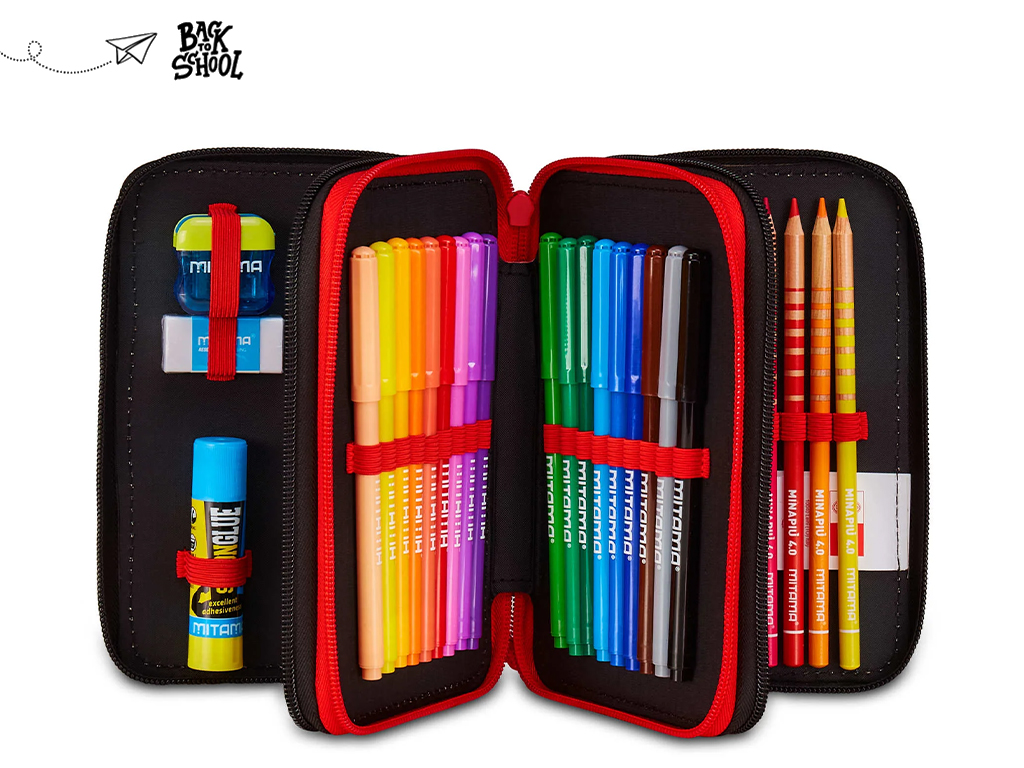 MILAN ASTUCCIO COMPLETO3 ZIP, ROSSONERO | Ellepiu