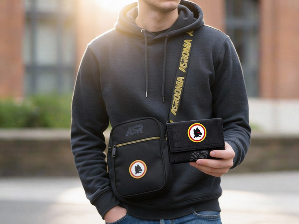 ROMA PORTAFOGLIO VELCRO, #AS ROMA | Ellepiu