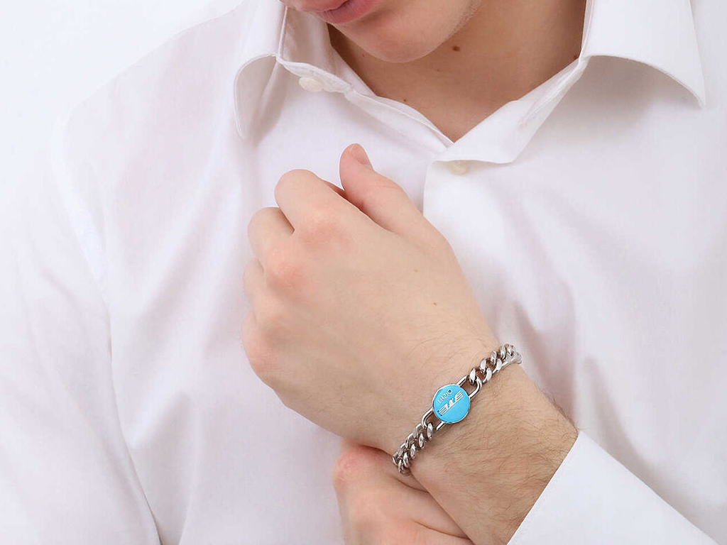 LAZIO BRACCIALE CATENA,ACCIAIO | Ellepiu