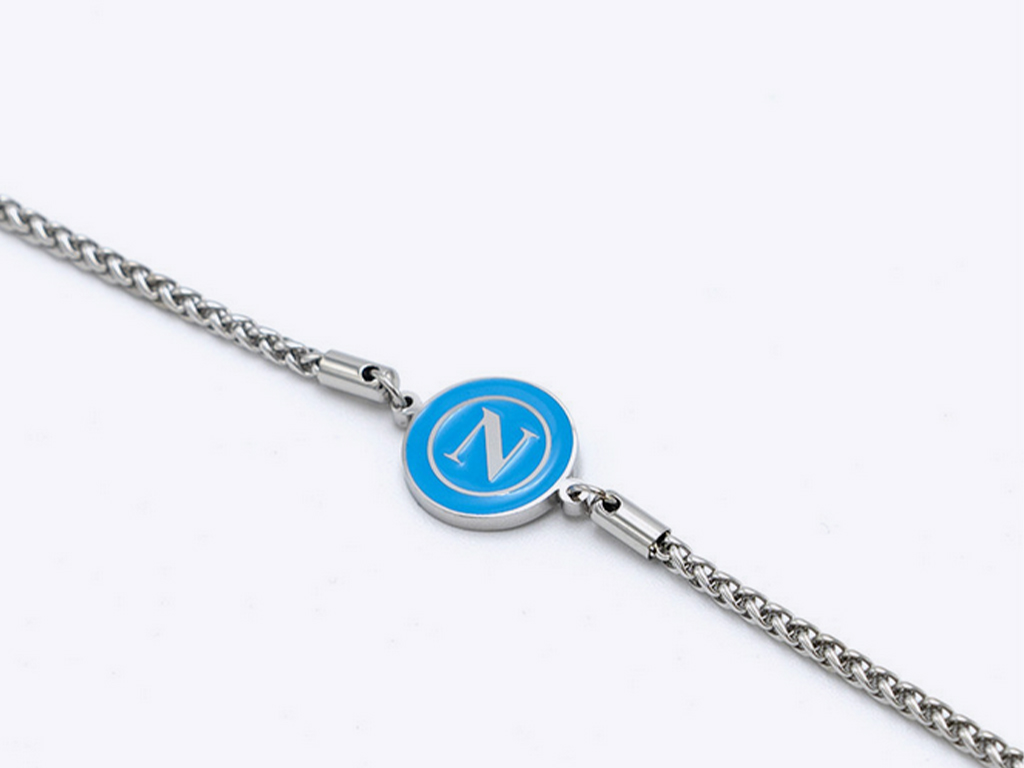 NAPOLI BRACCIALE CATENAACCIAIO, LOGO | Ellepiu