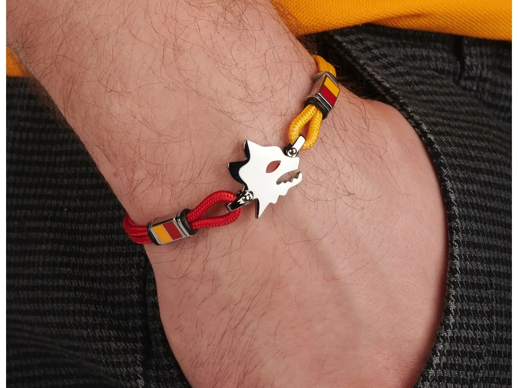 ROMA BRACCIALE CIONDOLO, GIALLOROSSO | Ellepiu