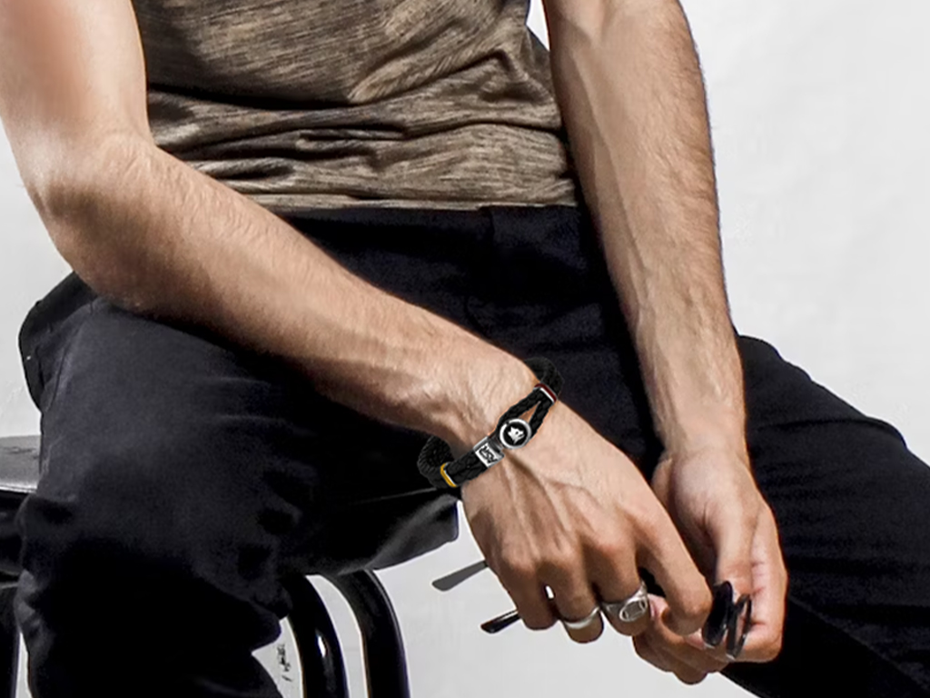 ROMA BRACCIALE CUOIO E ACCIAIO, LOGO | Ellepiu