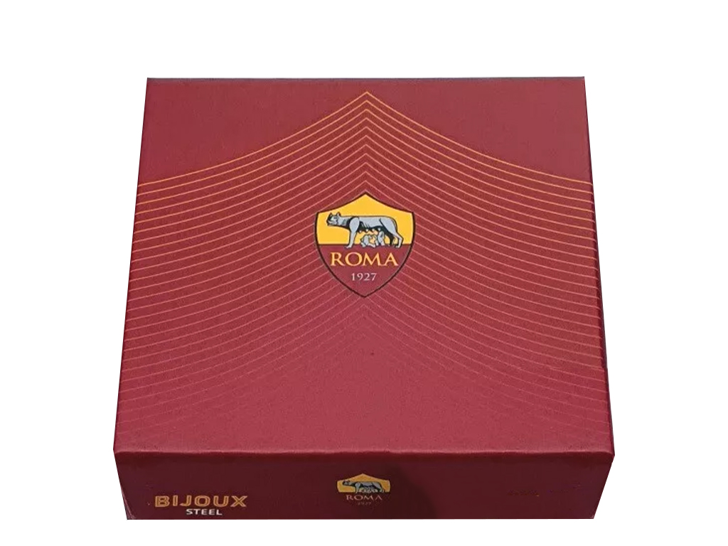 ROMA BRACCIALE CUOIO E ACCIAIO, LOGO | Ellepiu