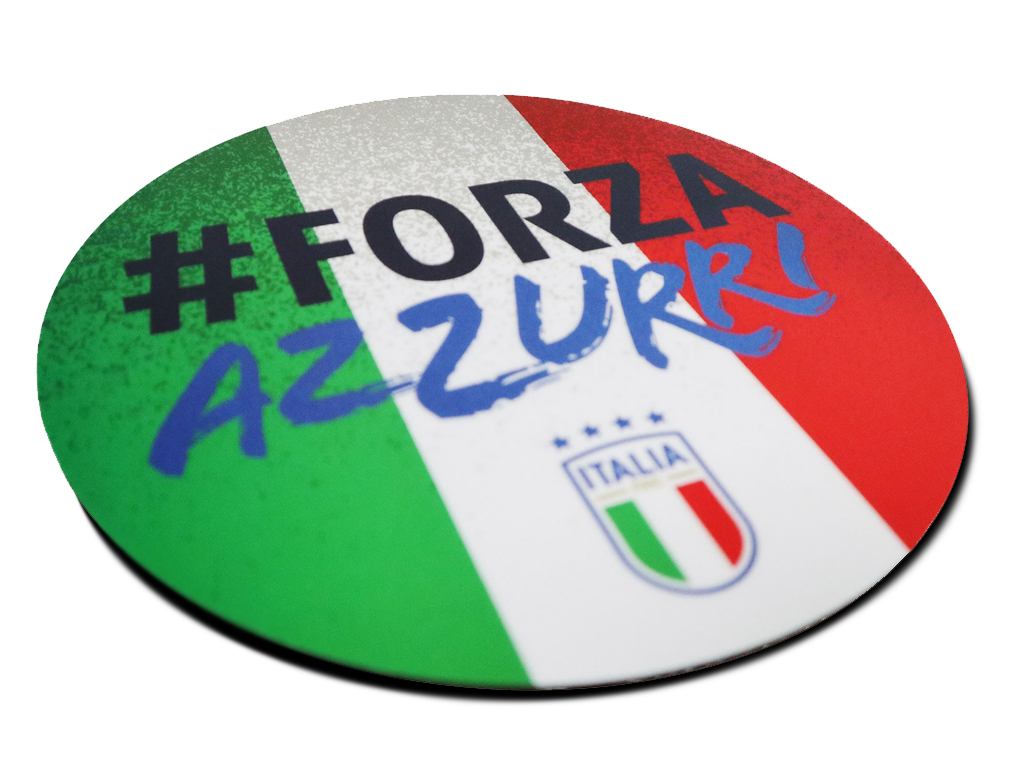 FIGC MOUSEPAD ROTONDO #forza azzurri | Ellepiu