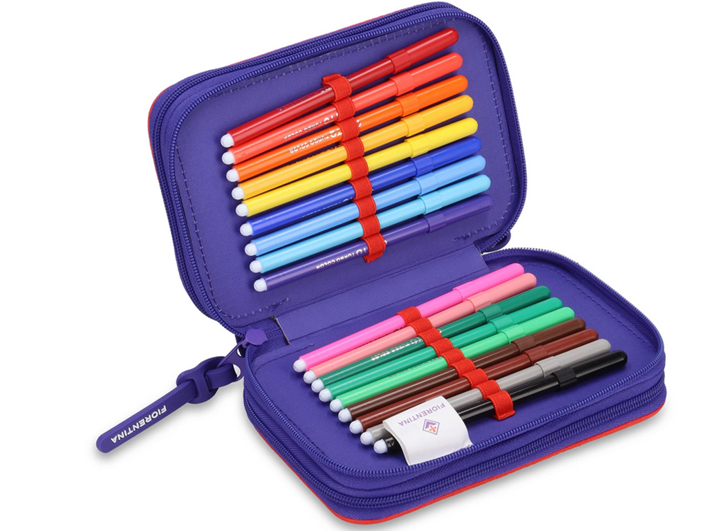 FIORENTINA ASTUCCIO 3 ZIP, COMPLETO | Ellepiu