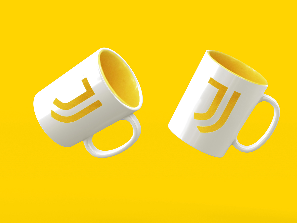JUVE TAZZA MUG BIANCA, INT. FLUO | Ellepiu