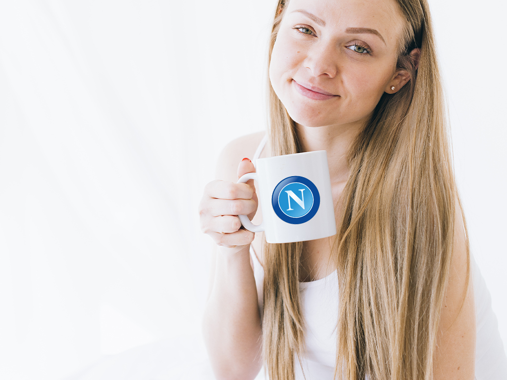 NAPOLI TAZZA MUG LOGO OLD,BIANCA | Ellepiu