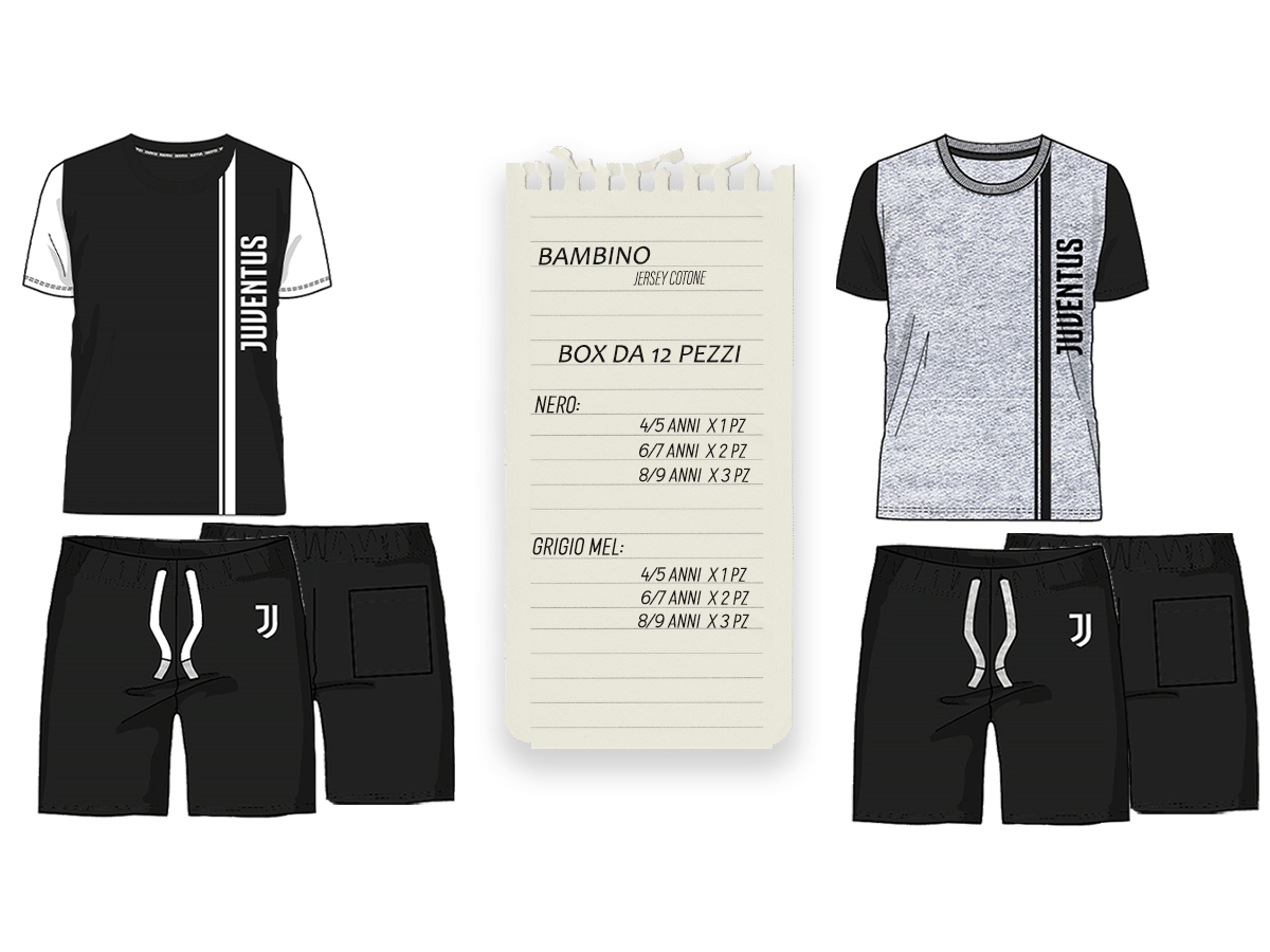 JUVE PIGIAMA CORTO GIROCOLLO, KID | Ellepiu