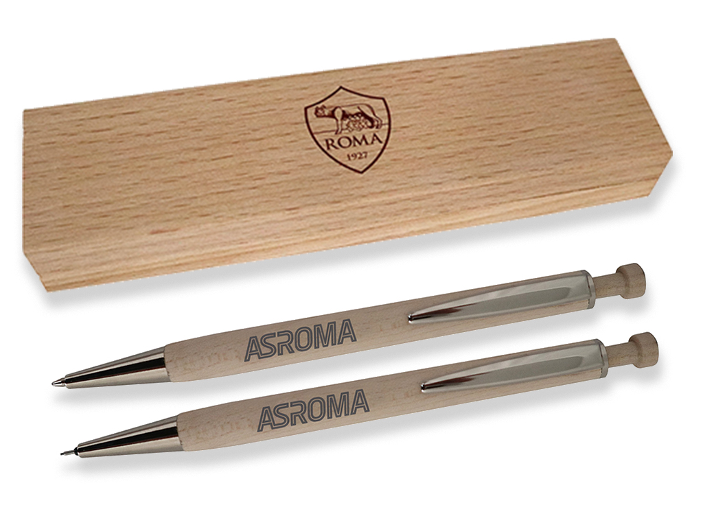 ROMA SET 2 PENNE, ASTUCCIO LEGNO | Ellepiu