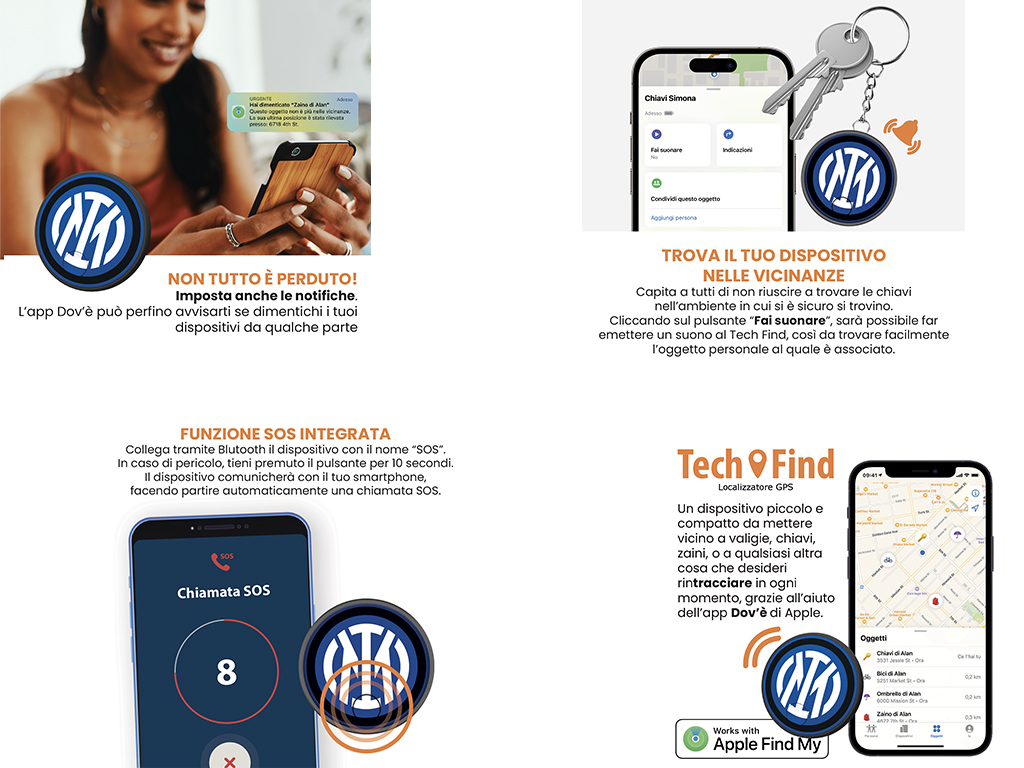 INTER LOCALIZZATORE GPS, GANCIO PORTACHIAVI | Ellepiu