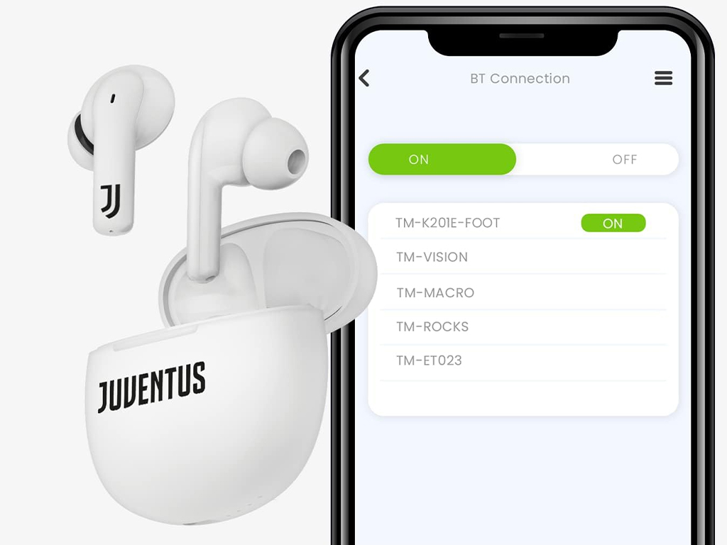 JUVE AURICOLARI SENZA FILO, BOX RICARICA | Ellepiu
