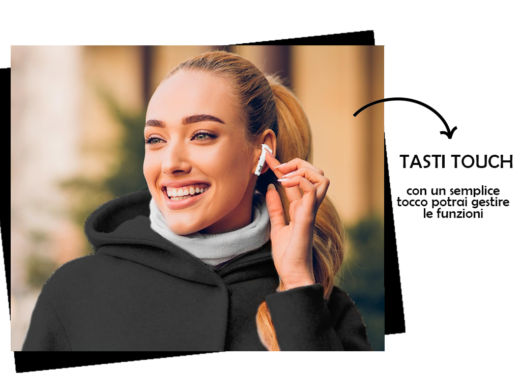 JUVE AURICOLARI SENZA FILO, BOX RICARICA | Ellepiu